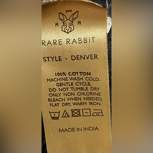 Rare Rabbit Made In India Men’s Full Zip Knit Sweater Gray Size Medium M - Picture 7 of 9